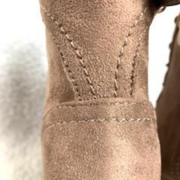Suede Lace-Up Block Heel Bootie - Picture 6 of 9